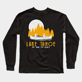 Lake Tahoe Style Canoe Camping Vacation Long Sleeve T-Shirt